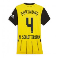 Camisa de Futebol Borussia Dortmund Nico Schlotterbeck #4 Equipamento Principal Mulheres 2024-25 Manga Curta